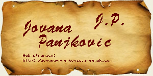 Jovana Panjković vizit kartica